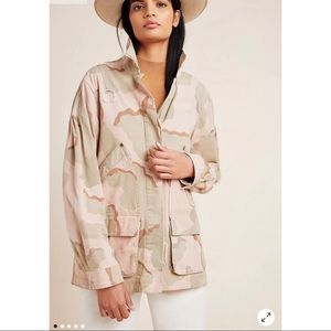 Anthropologie Lida Utility Jacket light camo